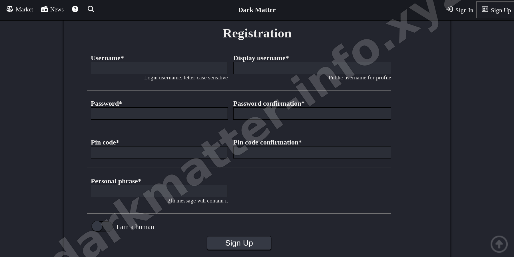 Registration Page